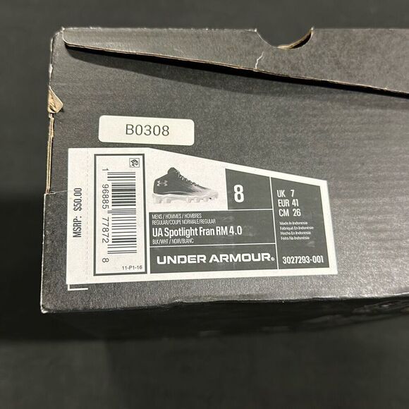 New Under Armour Spotlight Fran RM 4.0 Cleats 8 - Picture 6 of 6
